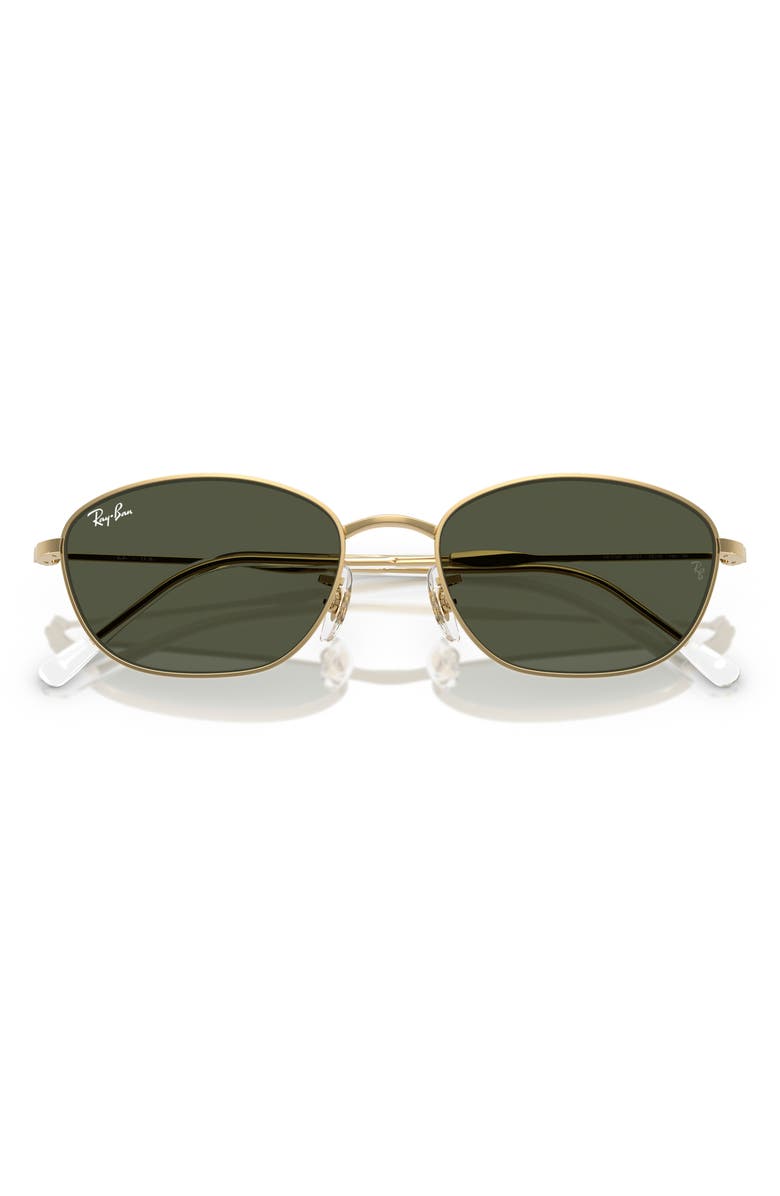 Ray-Ban 58mm Irregular Oval Sunglasses, Alternate, color, Gold Flash