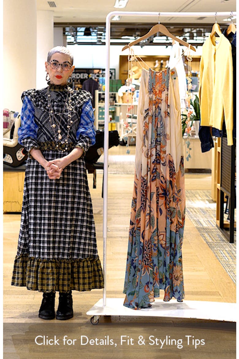 nordstrom boho dresses Boho Delhi Floral Tie Shoulder Maxi Dress (Women)