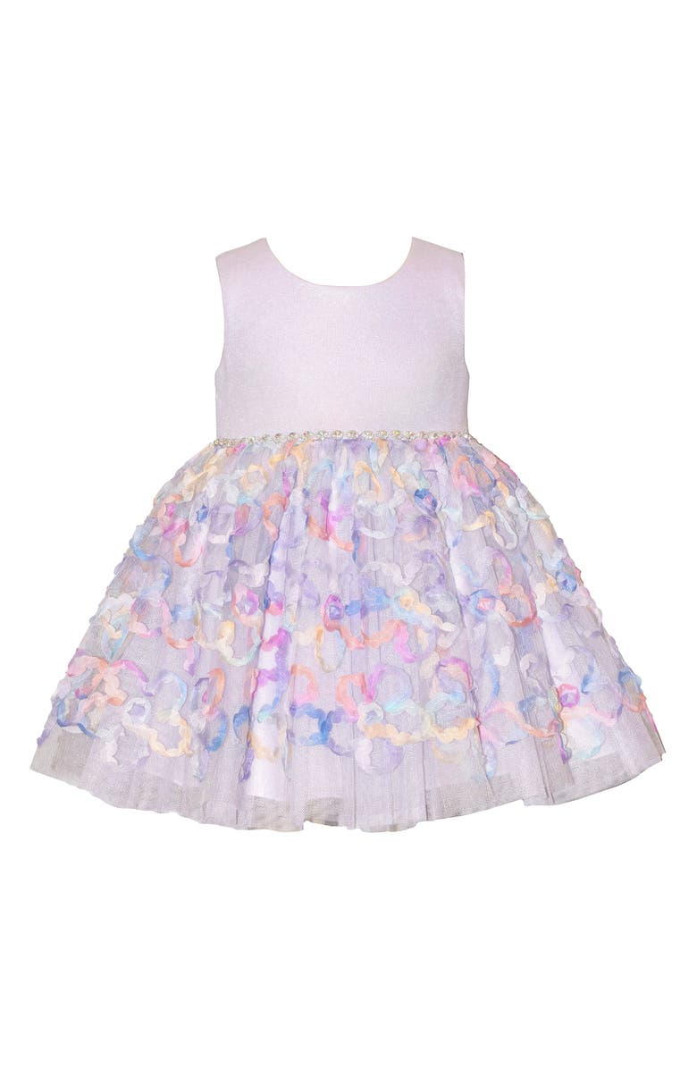 Iris & Ivy Metallic Bead Detail Floral Embroidery Dress, Main, color, Lavender