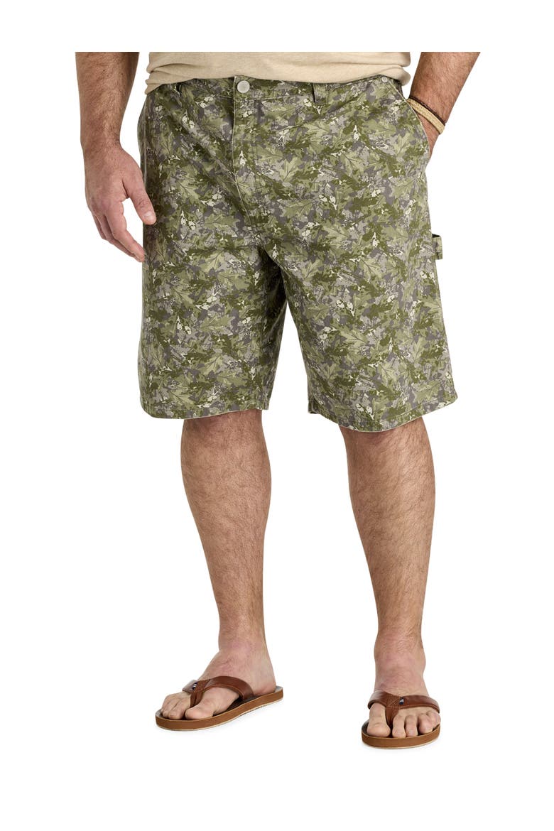 Big & Tall Relaxed-Fit Carpenter Shorts, Main, color, FADED LEAF CAMO