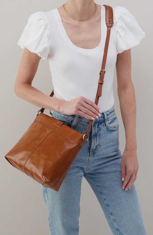 Shop Hobo Medium Romy Leather Crossbody Bag In Truffle