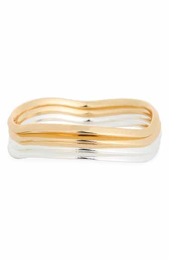 4-Pack Two-Tone Bangle Set