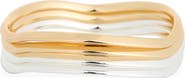Leith 4-Pack Two-Tone Bangle Set