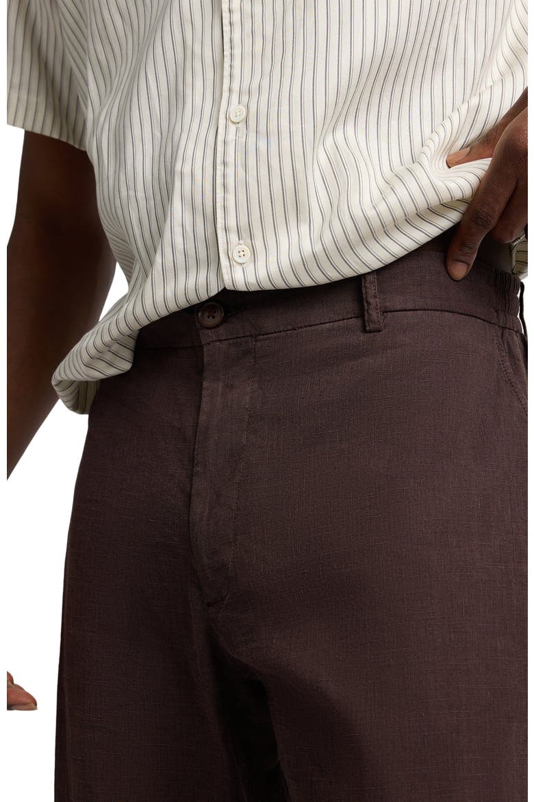Stretch Linen Trouser, Alternate, color, Espresso
