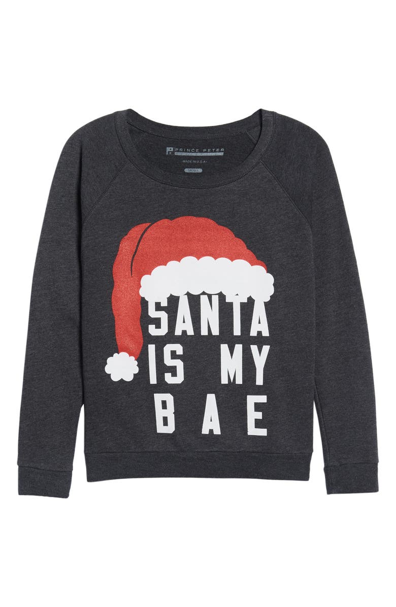 Prince Peter Santa Is My Bae Pullover, Alternate, color, 