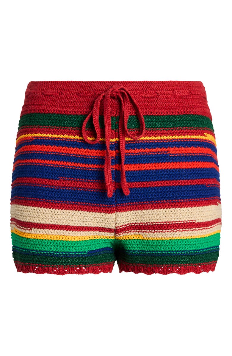 Polo Ralph Lauren Stripe Cotton & Linen Knit Shorts, Alternate, color,