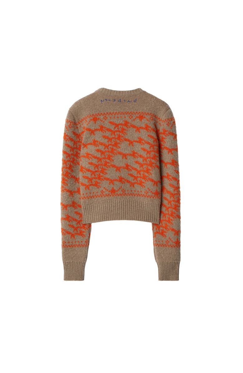 Burberry Cropped Fox Wool Sweater, Alternate, color,