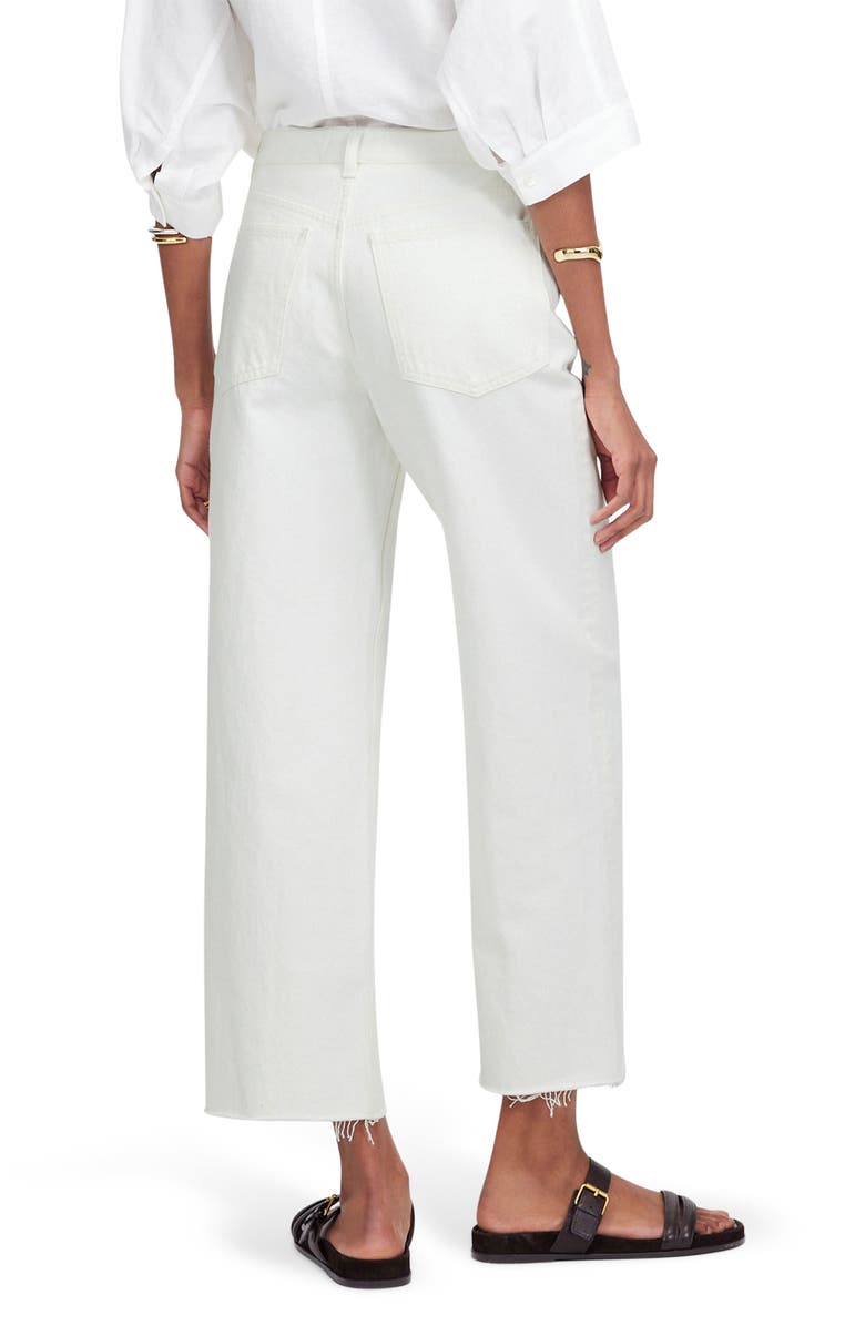 Madewell Low Rise Baggy Crop Jeans, Alternate, color, Pure White