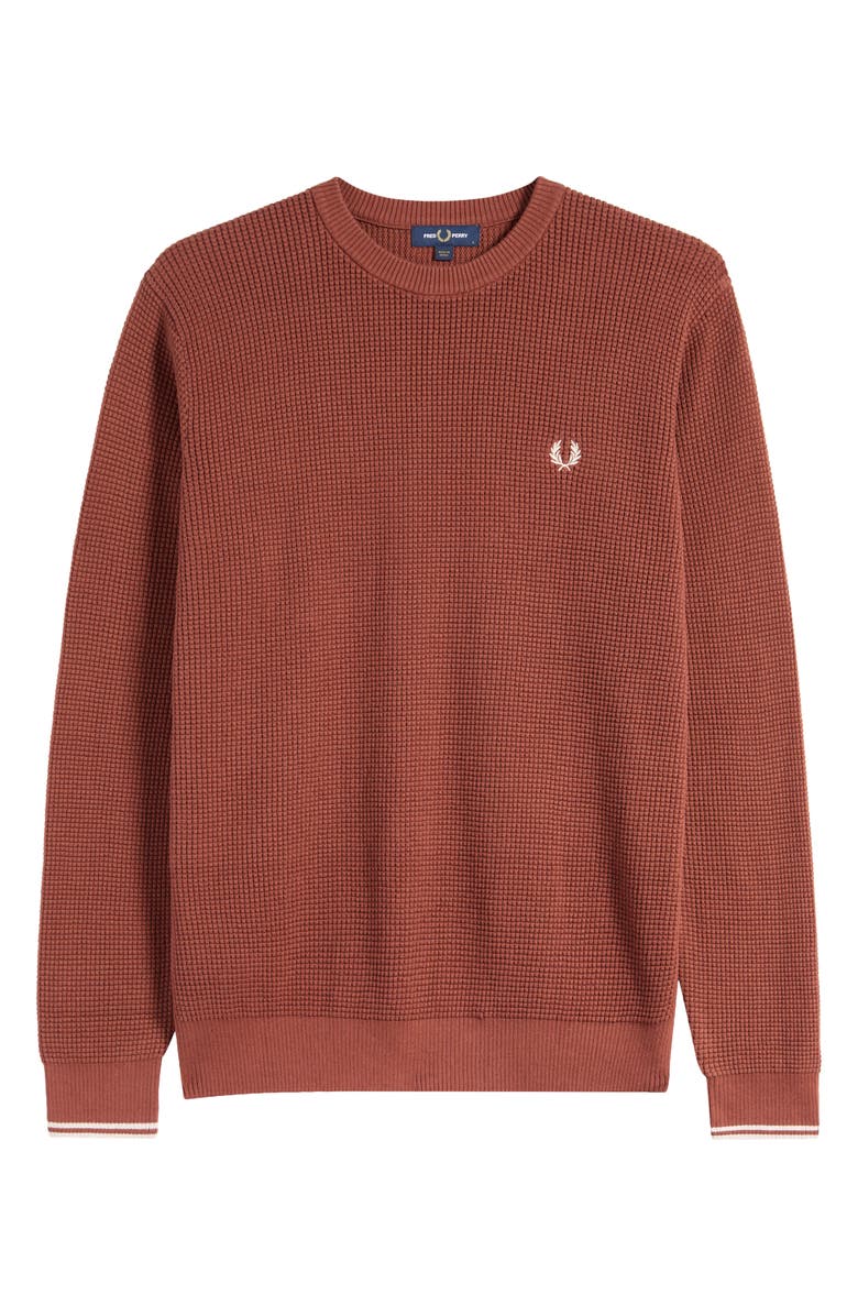 Fred Perry Waffle Stitch Crewneck Sweater, Main, color, 
