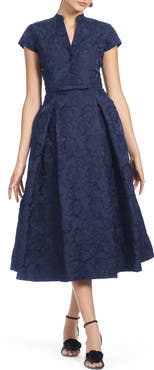 SACHIN BABI Hanna Floral Cloqué Cocktail Midi Dress