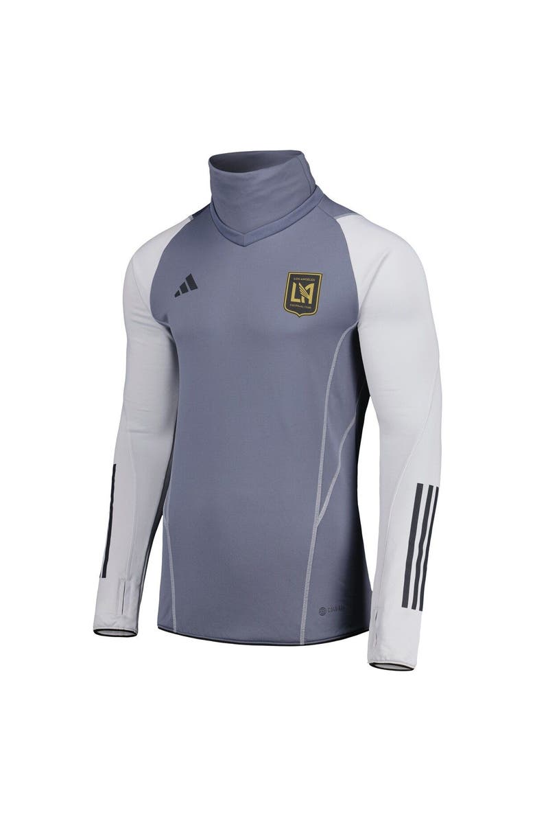 adidas Men's adidas Gray LAFC Warm Raglan COLD.RDY Top, Alternate, color, Gray
