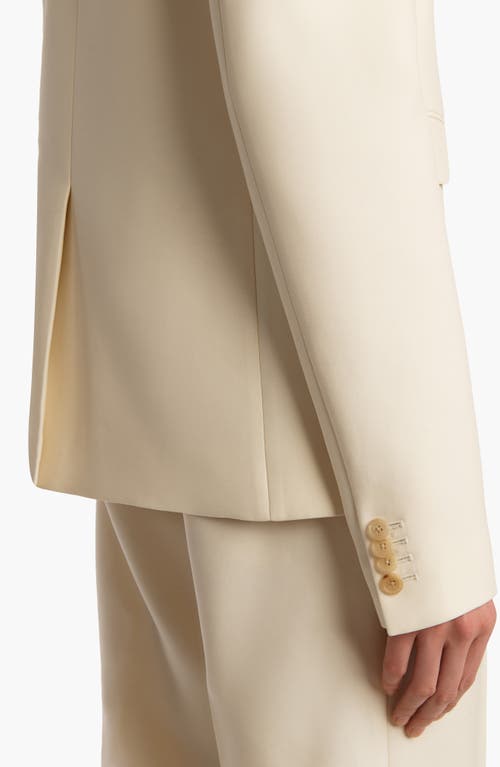 Khaite Jameson Textured Faille Jacket In Nude
