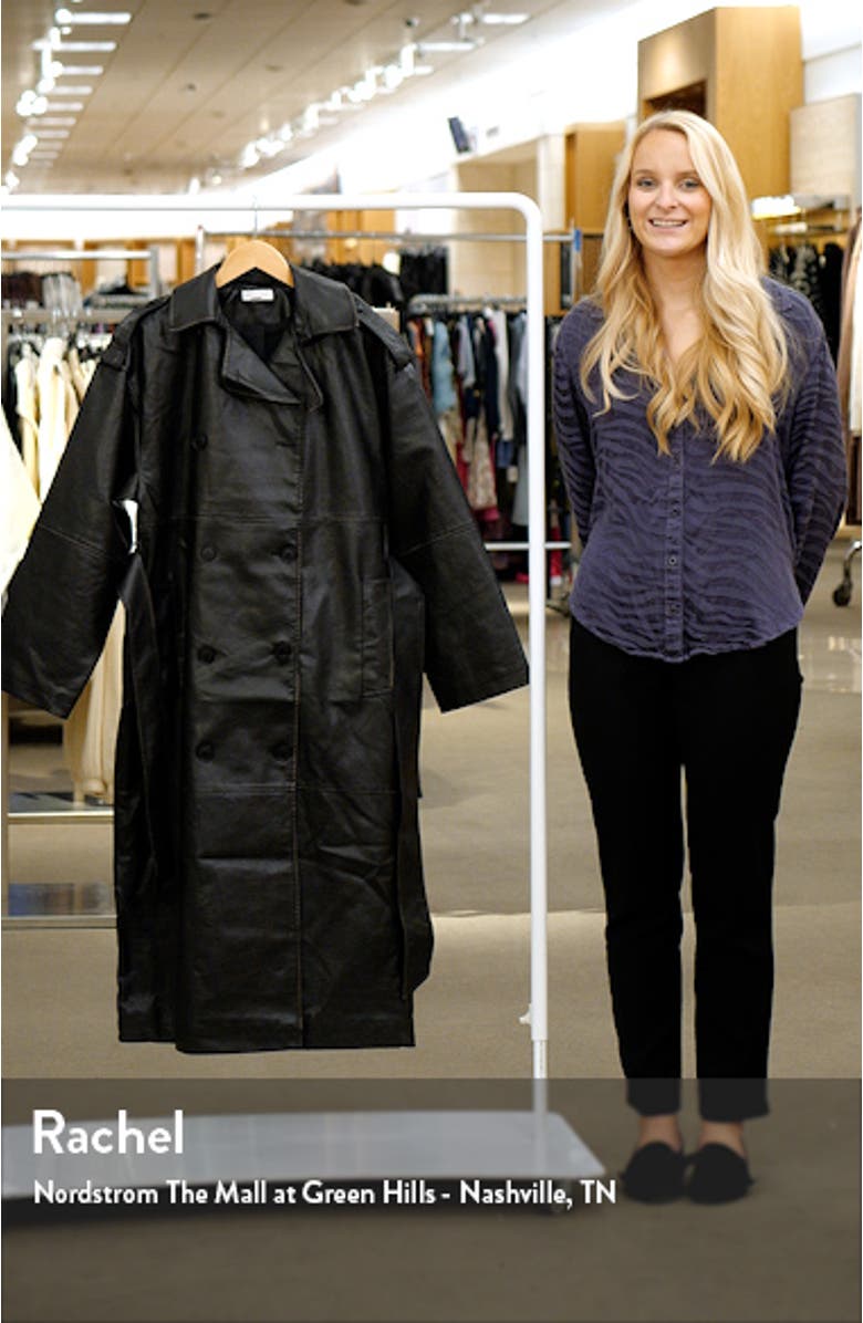 Faux Leather Trench Coat, sales video thumbnail