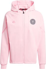 adidas Men's adidas Pink Inter Miami CF 2024 Anthem Travel Raglan Sleeve Full-Zip Jacket