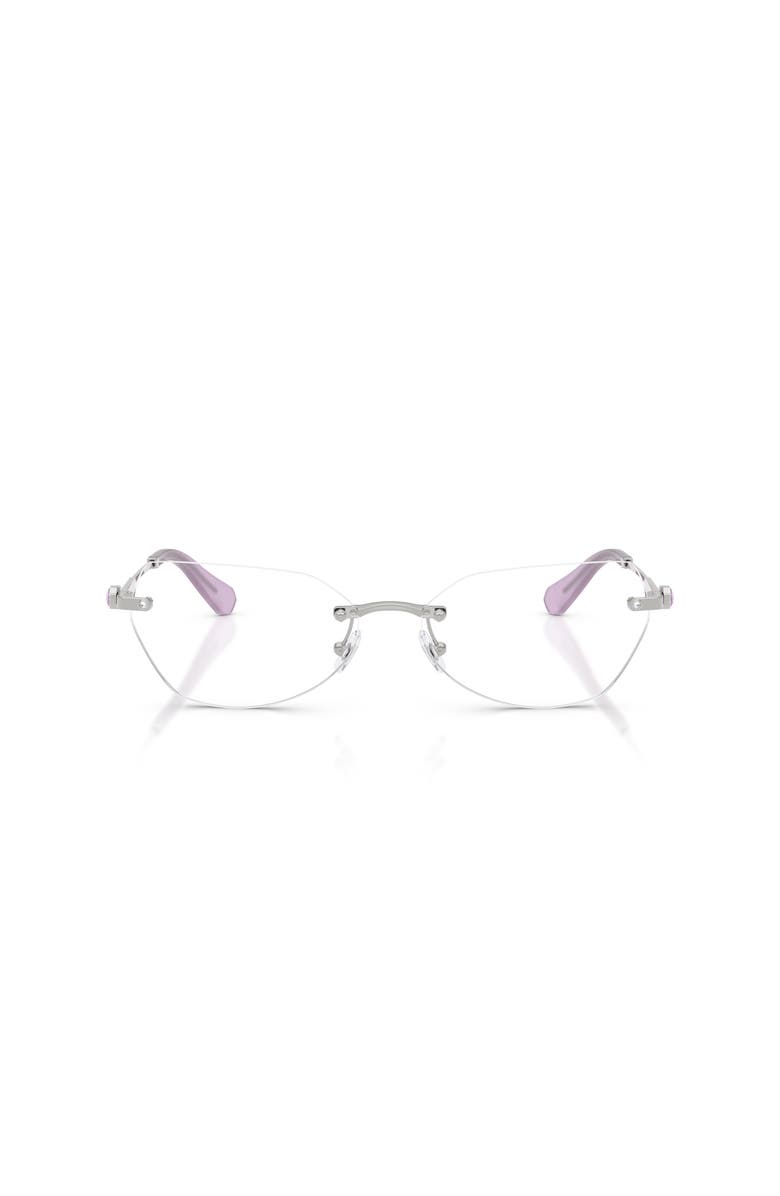Swarovski 58mm Irregular optical glasses, Alternate, color, Silver