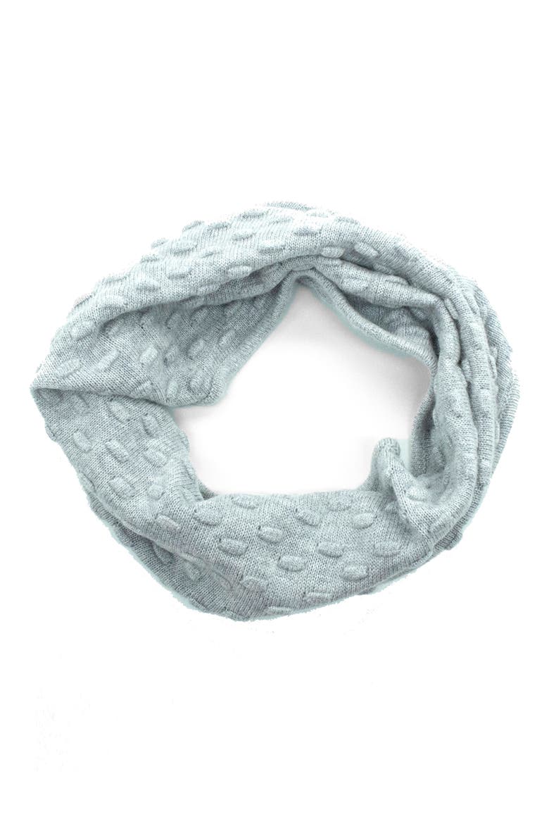 Bubble Stitched Infinity Scarf, Main, color, SILVER