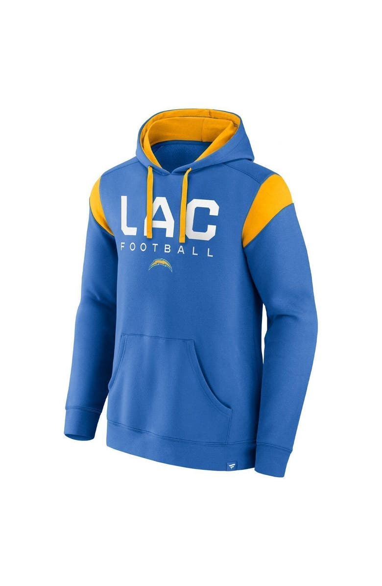 FANATICS Men's Fanatics Branded Powder Blue Los Angeles Chargers Call The Shot Pullover Hoodie, Alternate, color, 