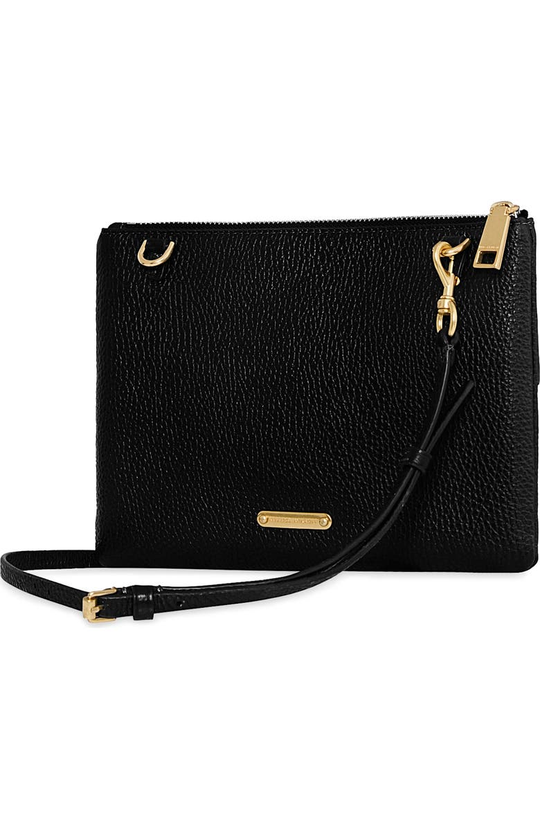 Rebecca Minkoff Edie Chevron Embossed Leather Top Zip Crossbody Bag, Alternate, color,