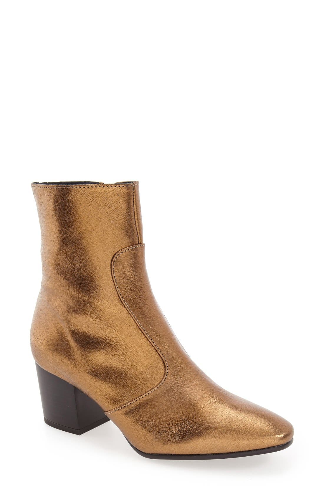 Topshop 'Mustard' Block Heel Boot, Main, color, 