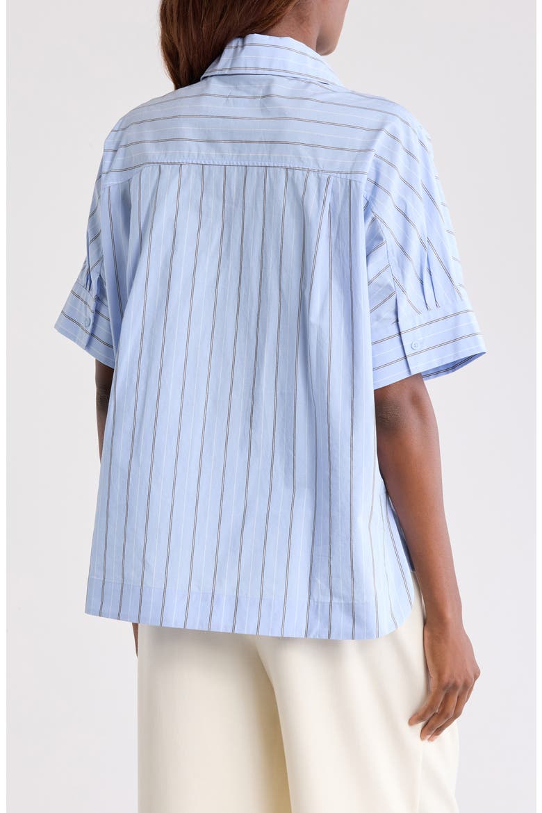 Oversize Poplin Popover Shirt, Alternate, color, BLUE THREAD BANDED STRIPE