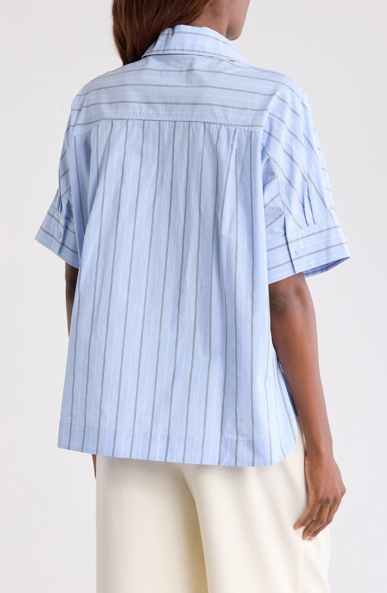 Nordstrom Oversize Poplin Popover Shirt, Alternate, color, Blue Thread Banded Stripe