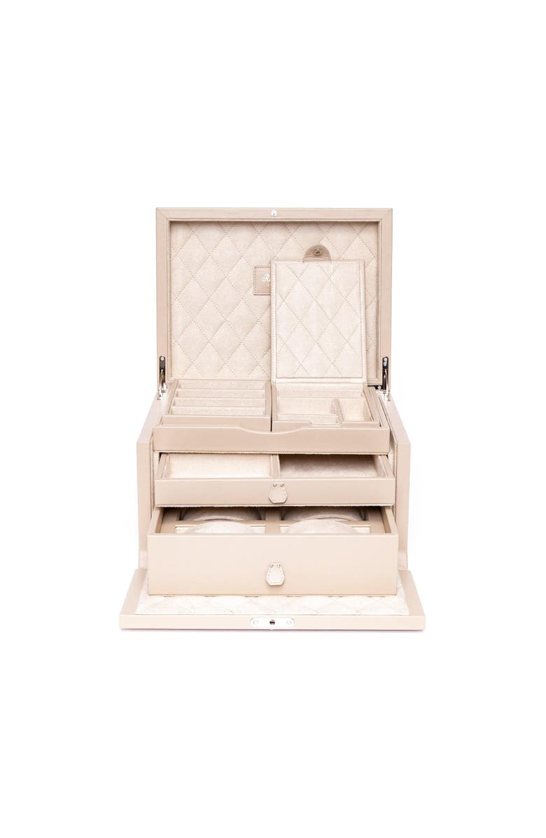 Rapport London Charlotte Jewelry Box, Alternate, color, Beige