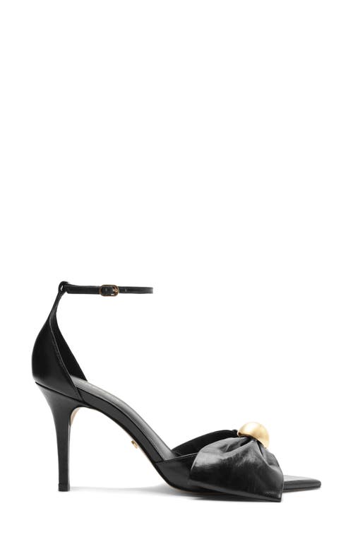 Arezzo Rayna Ankle Strap Pointed Toe Sandal In Black