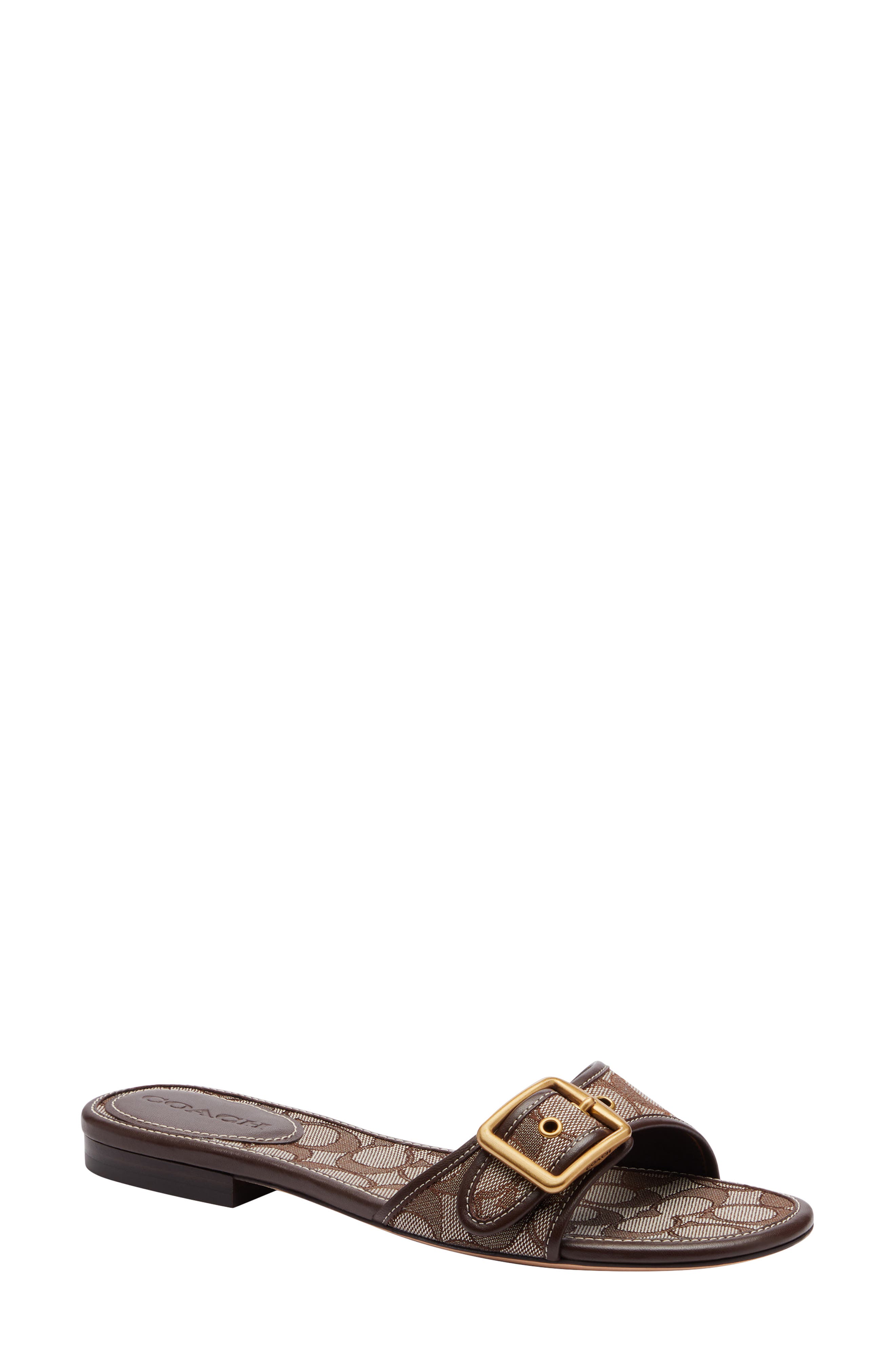COACH Margot Slide Sandal, Main, color, Oak/ Maple
