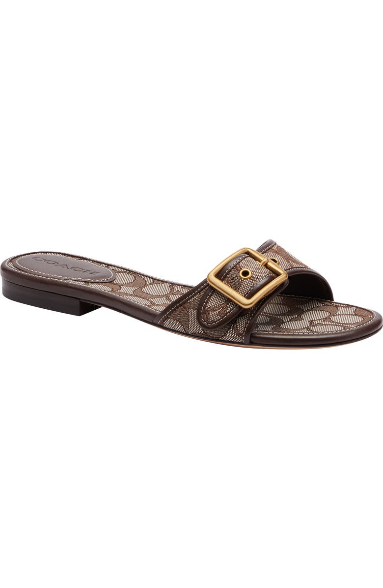 COACH Margot Slide Sandal, Main, color, Oak/ Maple
