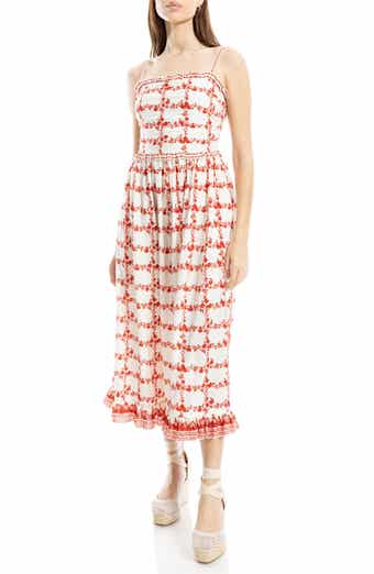 Ruffle Printed Midi Sundress