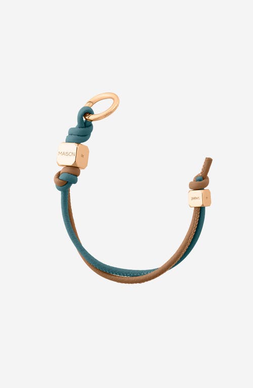 Maison De Sabre Maison De Sabré Leather Wristlet Charm In Bondi Sandstone