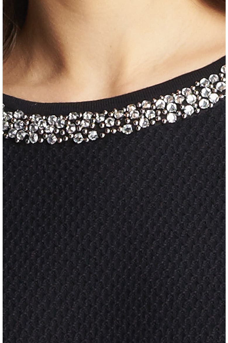 Hinge® Jewel Neck Sweater, Alternate, color, BLACK