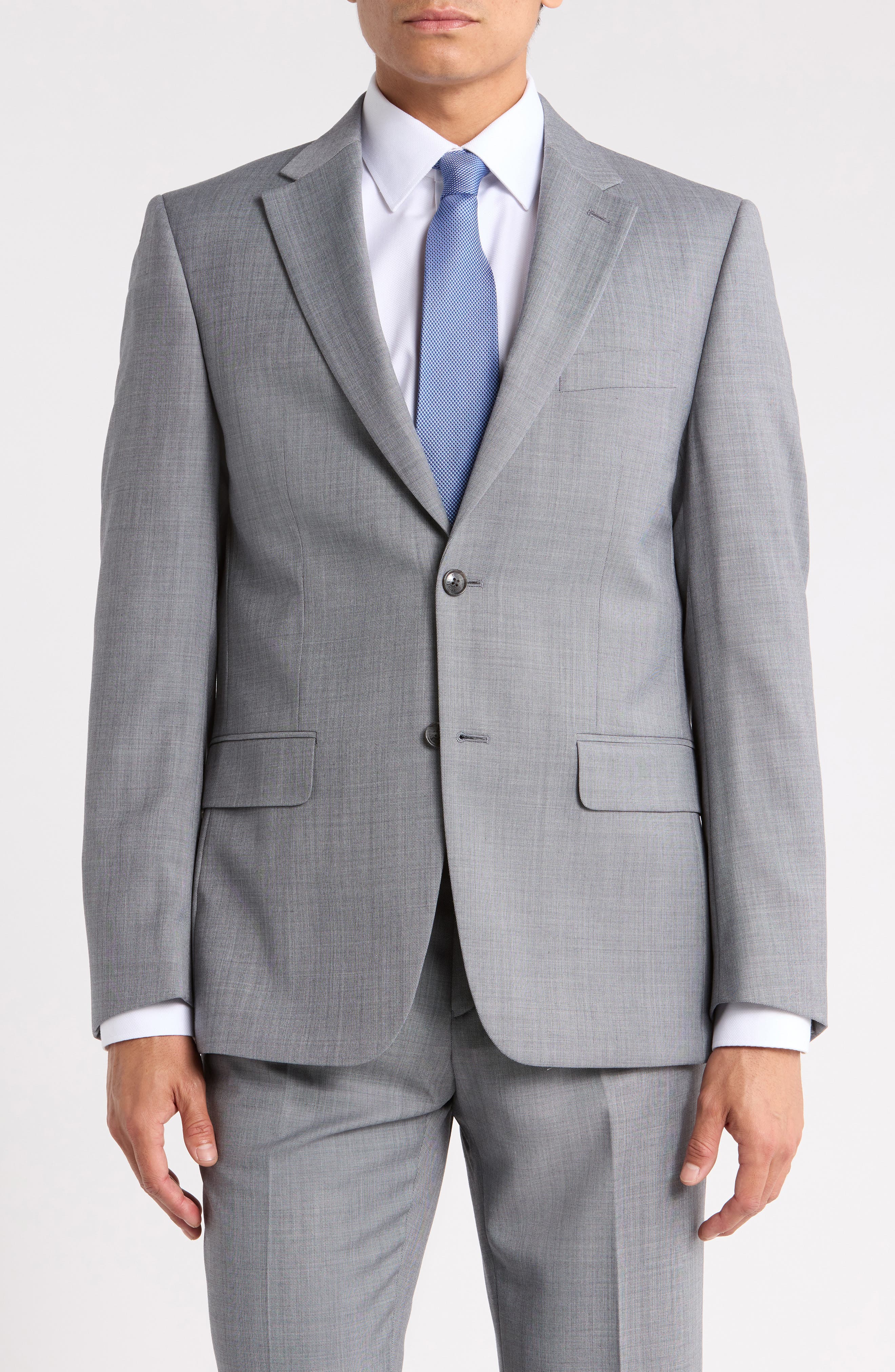 Two-Button Wool Blend Sport Coat