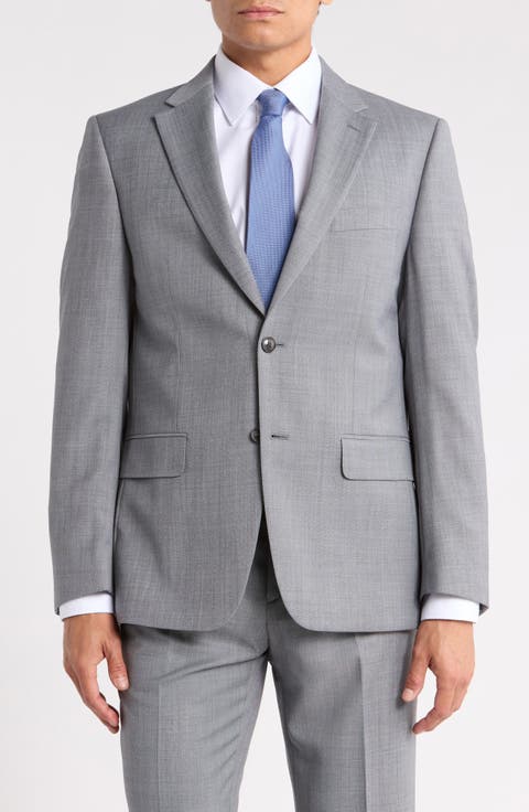 Two-Button Wool Blend Sport Coat