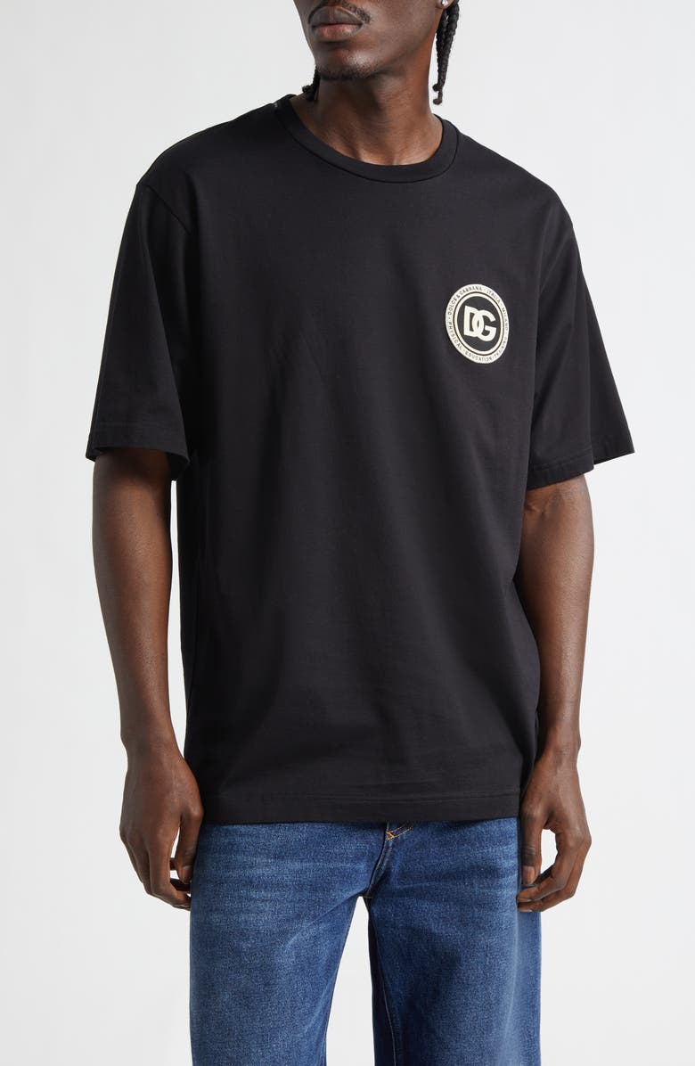 Dolce&Gabbana Cotton Graphic T-Shirt, Main, color, Nero
