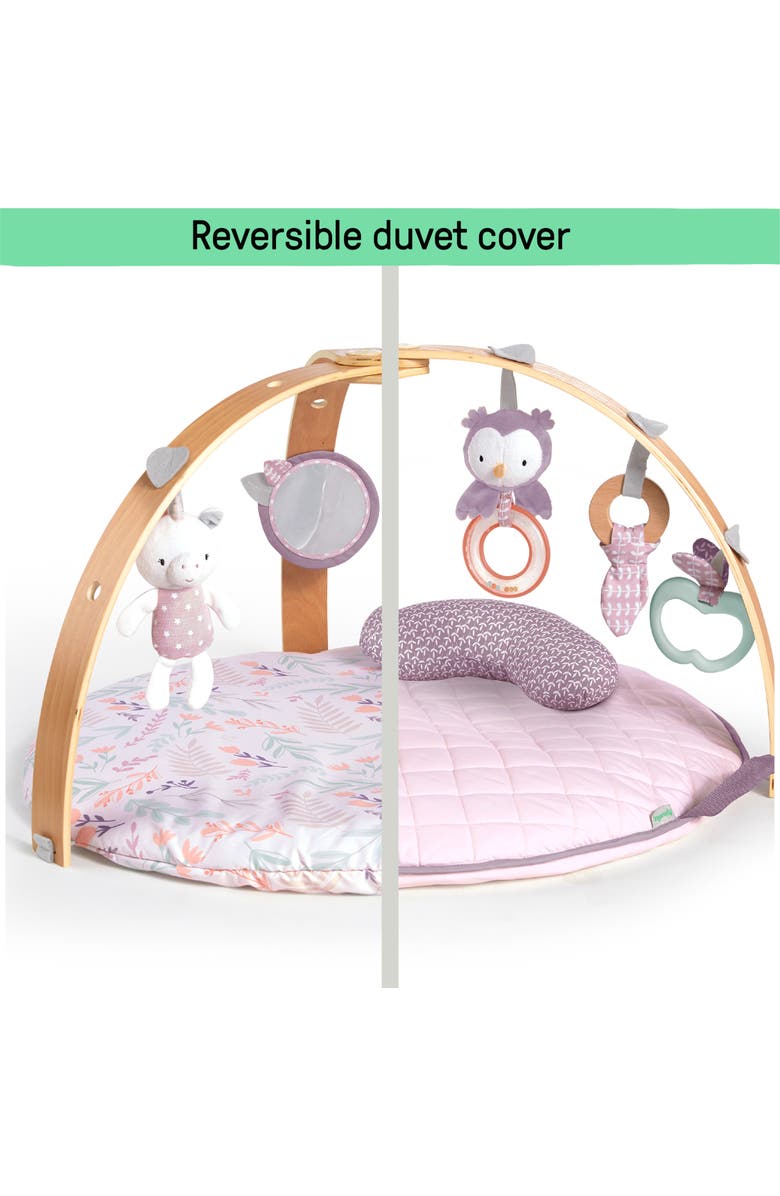INGENUITY Cozy Spot Duvet Activity Gym with Self-Storage, Alternate, color, Pink
