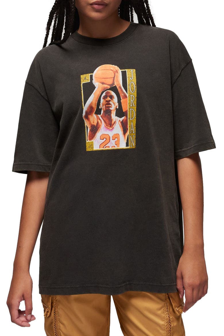 Oversize Graphic T-Shirt, Main, color, BLACK/ IRON GREY