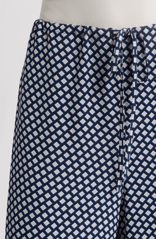 Theory Geo Print Wide Leg Pants In Sapphire Multi