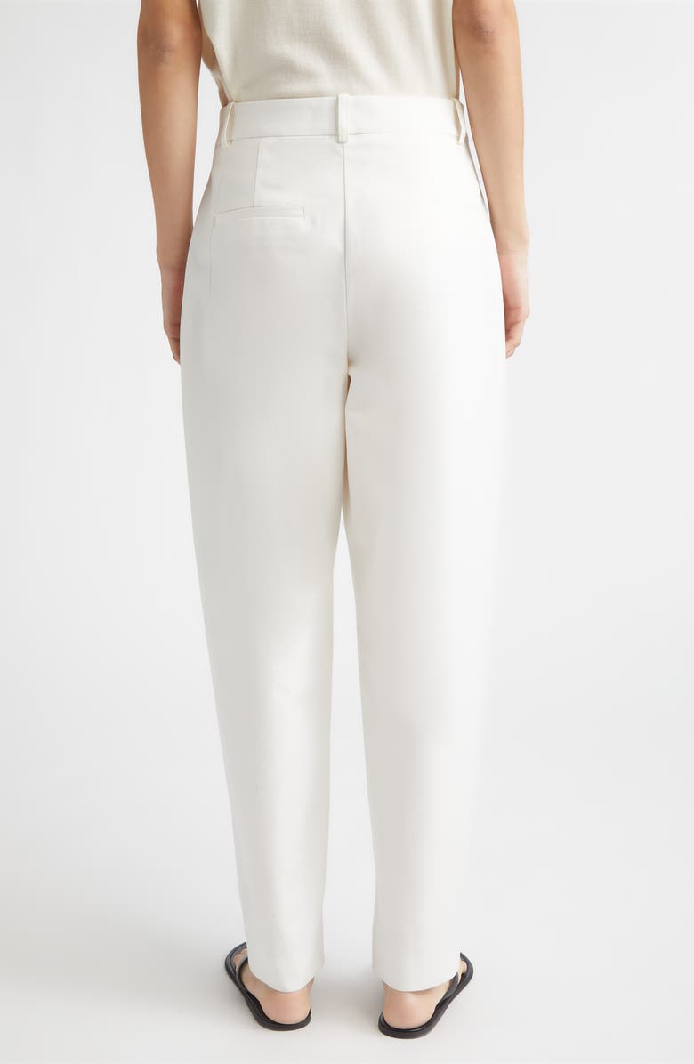PARTOW Astor Cotton Twill Tapered Leg Pants, Alternate, color, Ivory