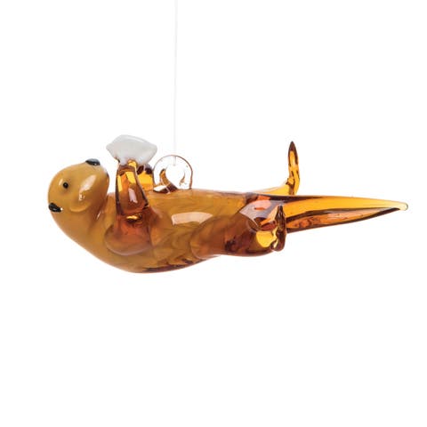 Otter Artglass Ornament