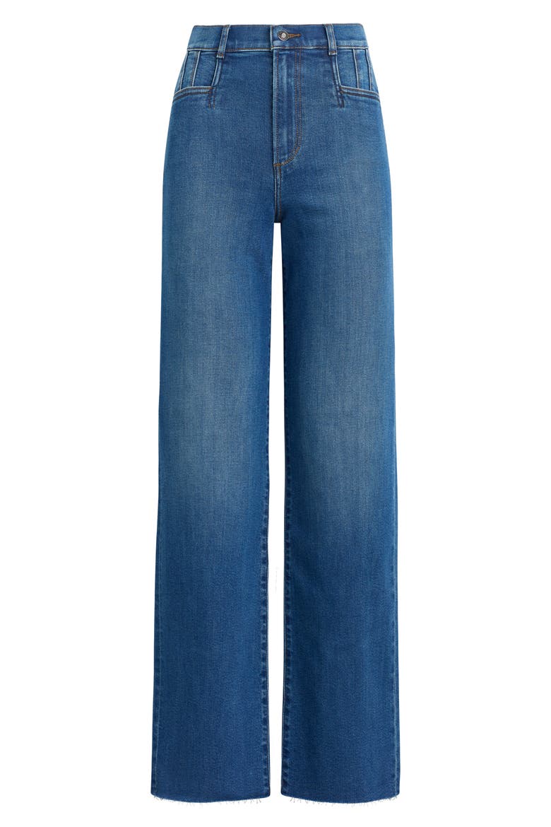 The Jordie Raw Hem High Waist Super Wide Leg Jeans, Alternate, color, MADISON