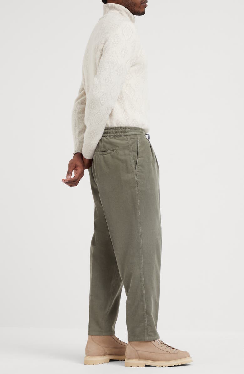 Brunello Cucinelli Leisure fit trousers with drawstring, Alternate, color,
