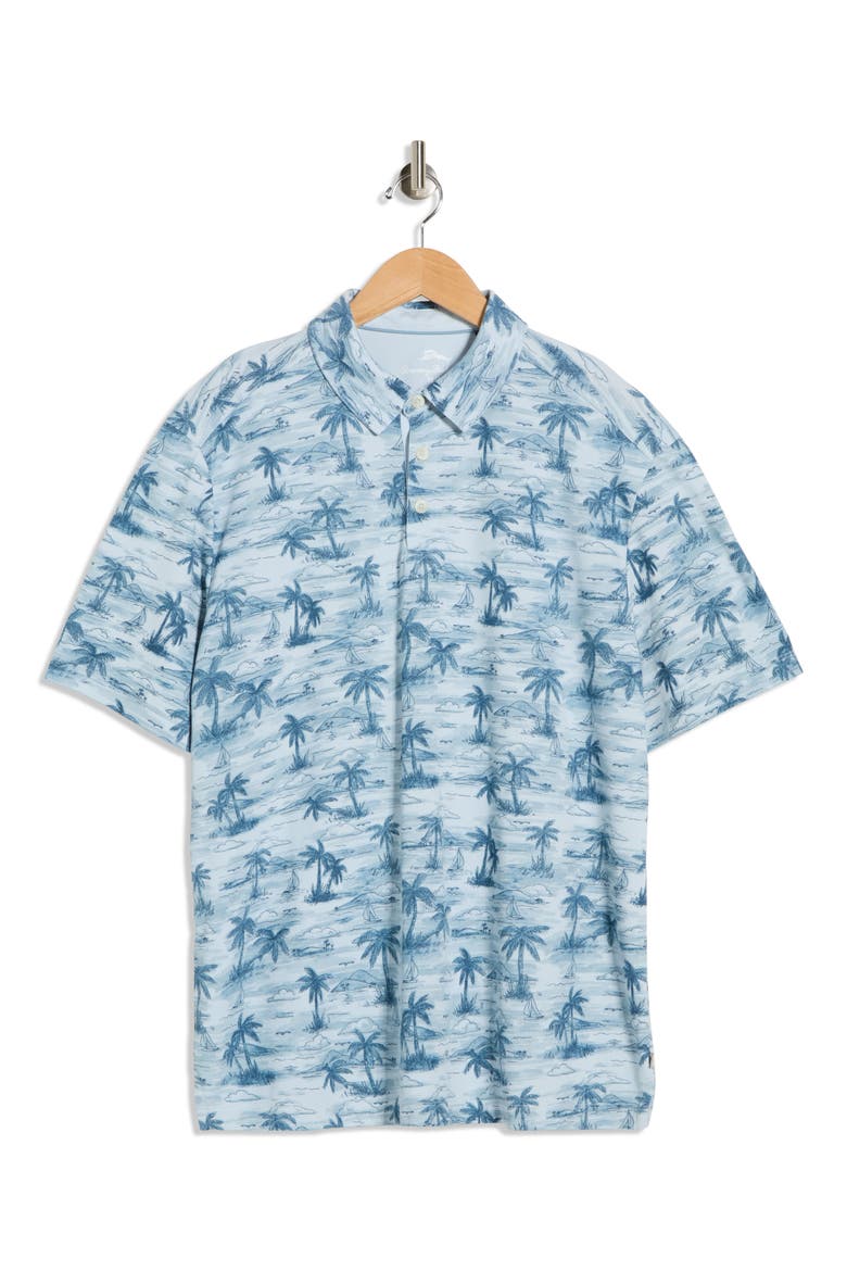 Oceanfront Palms Polo, Alternate, color, DEEP AZURE