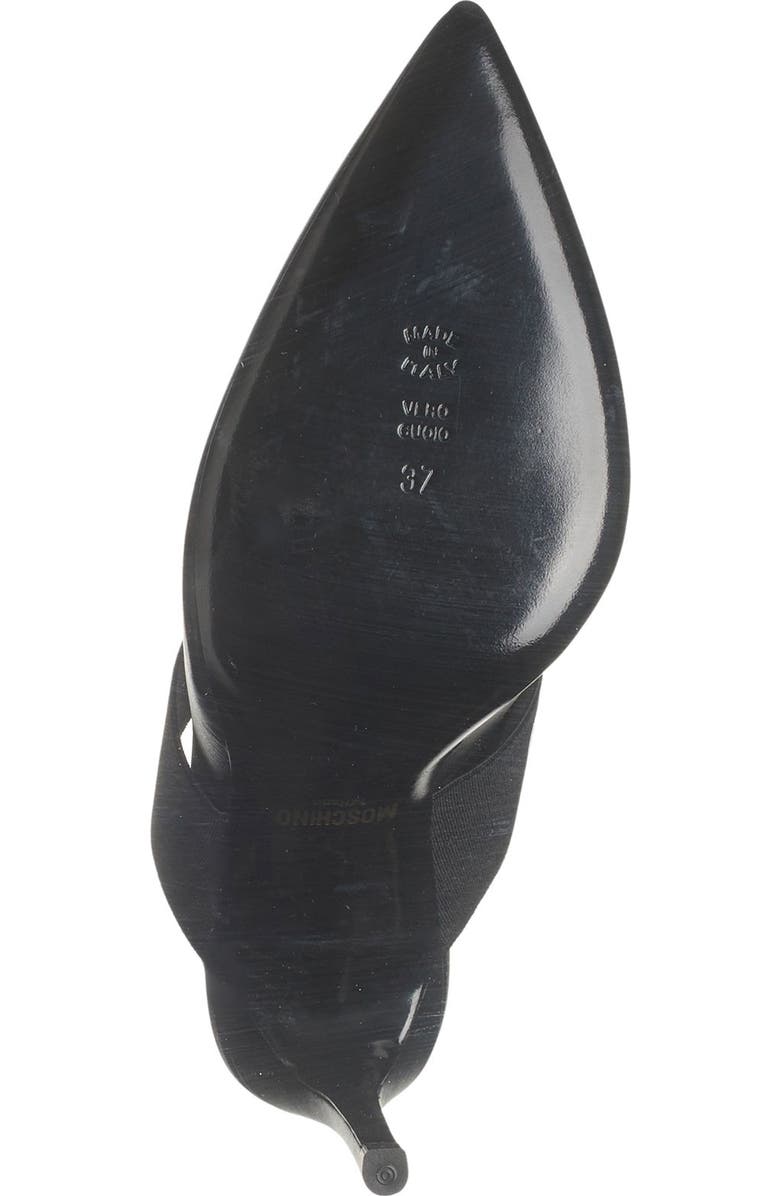Moschino Logo Strap Leather Stiletto Pump, Alternate, color,