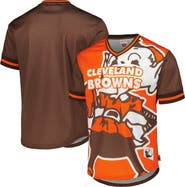 Mitchell & Ness Men's Mitchell & Ness Orange Cleveland Browns Jumbotron 3.0 Mesh V-Neck T-Shirt