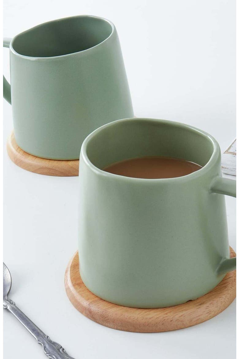 Delilah Porcelain 6-Piece Mug Set, Alternate, color, Peach