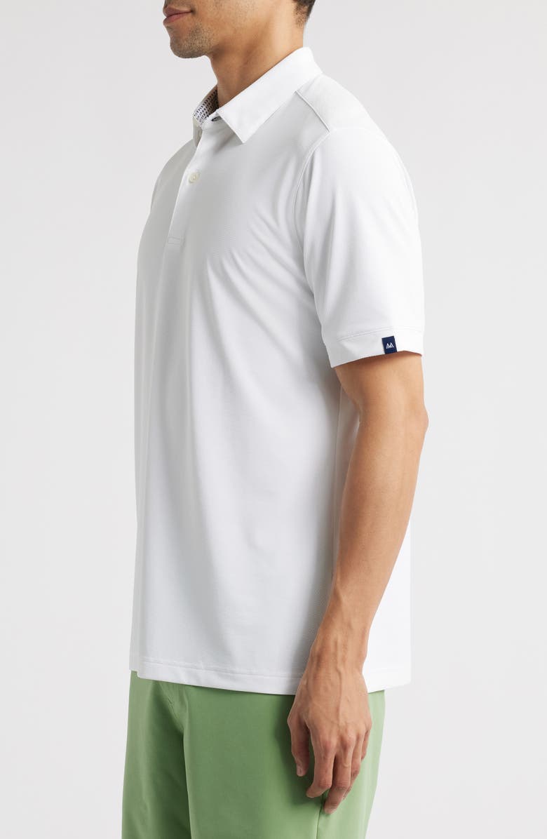 Mizzen+Main Halyard Trim Fit Performance Polo, Alternate, color, White