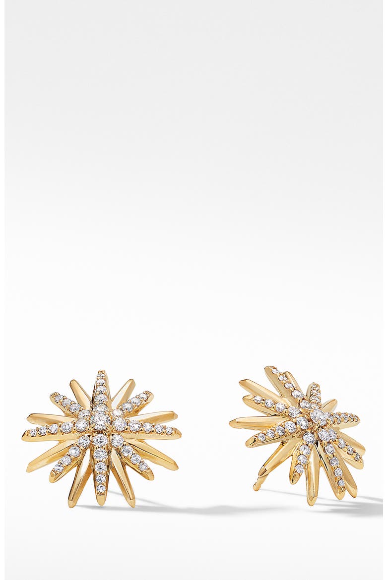 Starbust Stud Earrings, Main, color, DIAMOND/ YELLOW GOLD