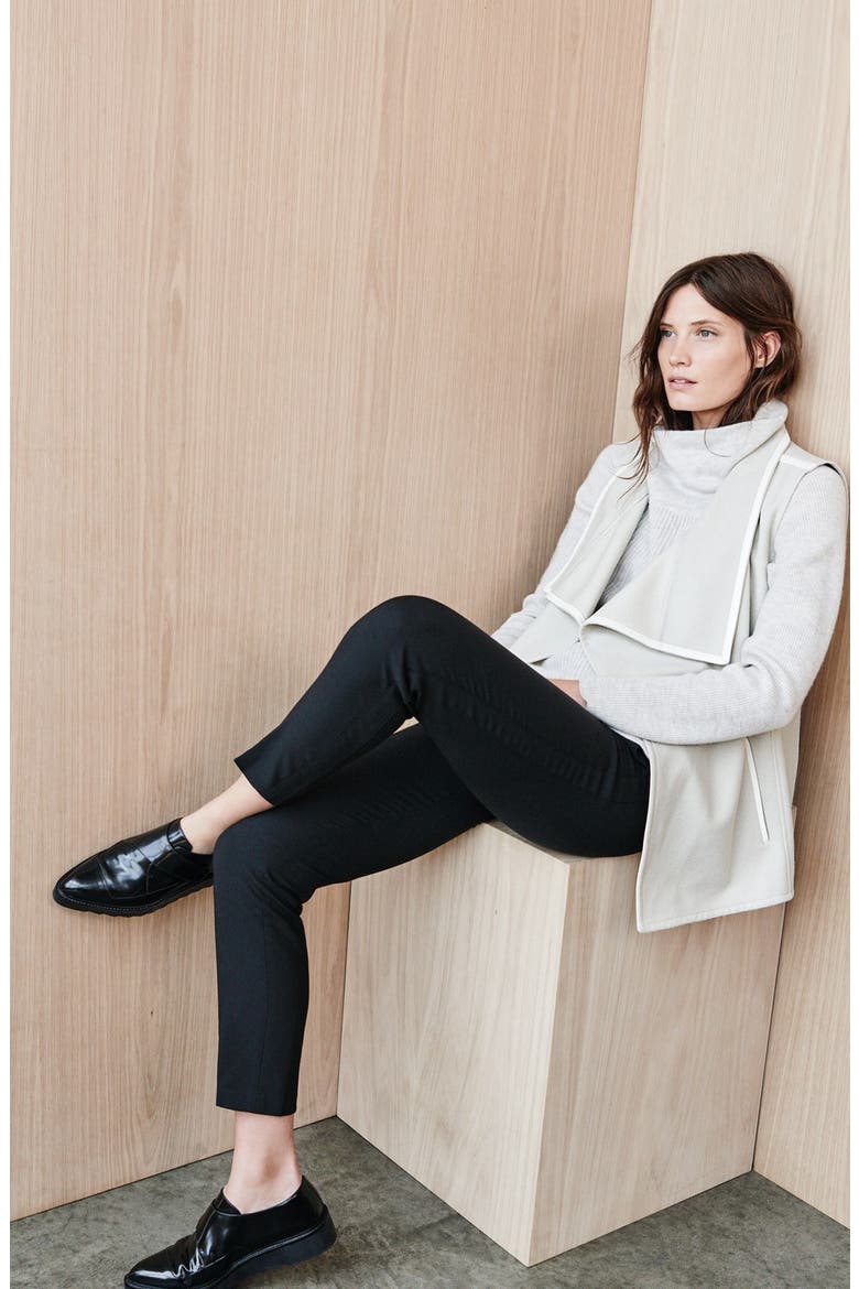 Side Zip Turtleneck, Alternate, color, BLACK