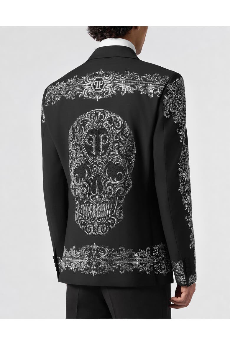Blazer Baroque Skull Strass Men, Alternate, color, black